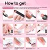 JEWHITENY Poly Extension Gel Nail Kit 14 PCS Poly Gel With Mini Nail Lamp Poly Nail Gel Kit with Slip Solution Basic Poly Gel Nail Art Tools Nail Art Design Beginner Kit