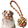 Kats'N Us Dog Treats Chewy Rope Ball Knot Dog Toy for Teething - Durable, Long-Lasting Chewy Toys for Puppies and Small Breeds - Puppy Essentials Interactive Dog Toy for Teething Relief, Multi-Color