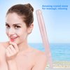 ZJchao Massage Stone Wand Massage Stick, Jade Massage Crystal Wand Gua Sha Scraping Massage Tools Rose Quartz Guasha Beauty Tool for Facial Skin Rejuvenation Jade Stone Massage