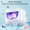Ultrasonic Retainer Cleaner Machine - Ultrasonic U-V Cleaner for Dentures ligner, Mouth Guards, Braces, Toothbrush Heads, 45kHz Ultrasonic Retainer Cleaner for All Dental Appliances, Jewelry - White