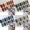 WOKOTO 30 Pcs Solid Color Nail Polish Strips Stickers Self-Adhesive Full Nail Wraps for Nails Art Gradient Design Stick On Nail Polish Stickers Set with Nail File for Women Girls