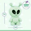 Warm Pals Scented Glow in the Dark Alien Plush, Cozy Microwavable and Freezable Plush Toys Filled with Natural Grains and Lavender, Heatable and Coolable Bedtime Comfort Weighted Stuffed Animal