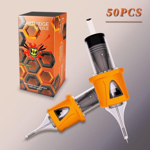 BIGWASP Energy Tattoo Cartridge Needles 50pcs Assorted Finger Ledge Tattoo Needle Round Liner 0.35mm Mixed #12 Standard RL (3RL 5RL 7RL 9RL 11RL) for Rotary Tattoo Machine