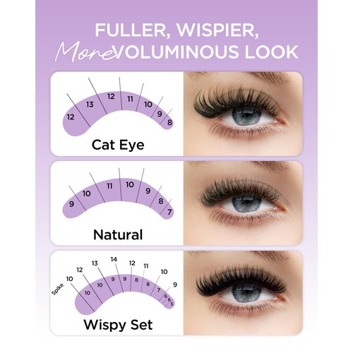 BEYELIAN Premade Lash Fans, 320 Fans Pre Made Fans Volume Lash Extensions 3D 6D 8D 10D 12D 20D 0.07 C/D Curl Save Time Eyelash Extensions for Professional Salon, 8-15mm MIX Easy to Use (10D-0.07-D)