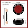 2 Boxes Red Chrome Nail Powder 3D Mirror Effect Aurora Magic Metallic Dust Holographic Glitter Glazed Manicure Decoration Reflective Pigment for Nails Art Design