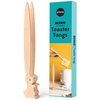 OTOTO Bernie Bunny Toaster Tongs - Rabbit Toast Tongs, Wooden Tongs for Toaster, Wooden Toaster Tongs - Multipurpose Mini Tongs for Appetizers, Wood Utensils & Cute Kitchen Gadgets