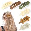 6Pcs Flat Hair Clips, French Concord Flat Hair Clips for Women Girls, 2 Styles Claw Clips for Thick Thin Hair, Matte Non-slip Hair Clips for Wedding Prom Party Hair Decorations