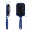 RHOS Paddle Hair Brush for Men-Detangler Hair Brush for Wet&Dry Hair-Square Cushion Hair Brush with Nylon Bristles for Detangling,styling-Plastic Hair Brush for Thin,Short,Think Hair(1 Pack-Blue)