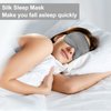 2 Pieces Silk Heated Eye Mask for Dry Eyes USB Steam Warm Compress for Puffy Eyes Adjustable Temp Sleep Eye Mask for Dry Eye, Chalazion, Blepharitis, Stye (Black, Grey)