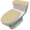 Madeals Fabric Toilet Lid Cover and Toilet Tank Lid Cover Fabric Cover for A Lid Toilet Tank Beige