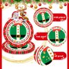 AIBIIN 80 pcs Christmas Paper Plates 9 Inch Christmas Disposable Plates Santa Christmas Party Decorations Plates Christmas Dinnerware Set Xmas Christmas Dinner Plates Holiday Party Supplies