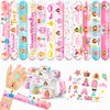 48 Little Princess 24PCS Little Princess Temporary Tattoos Sticker 24PCS Slap Bracelets Perfect for Themed Birthday Party Favors Baby Showers or Classroom Rewards Ideal Decor and Gifts