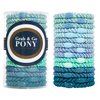 L. Erickson Grab & Go Pony Tube - Corsica- 15 Pack Ponytail Holder Hair Ties