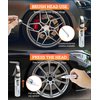 Zlirfy Car Touch Up Fill Paint Pen,Car Wheel Scratch Fix Rim Touch Up Paint Rim Scratch Repair Pen,Two-In-One Wheel Repair Paint,Car Wheel Scratch Remove,Used for Fix Rim Scratches,Surface Damage (Silver)