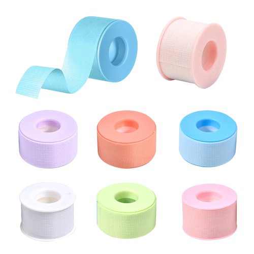 6 Rolls Lash Tape for Eyelash Extensions, Eyelash Tape Makeup Lash Extensions, Nose Tape for Rhinoplasty Shaping, Breathable, Easy Tear, Hypoallergenic, Lash Pads, 1 Inch X 10 Yard