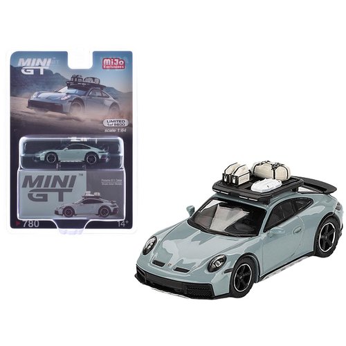 1:64 Diecast Model Car Compatible with Mini GT Porsche 911 Dakar Shade Green Metallic Limited Edition MGT00780