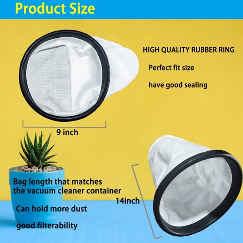 Upgraded 2KE2105000 HEPA Cloth Bag Liner, Fit for Hoover, Royal Backpack Cloth Shoulder Vacuum Cleaner, Hoover C2401 and C2401010 Shoulder Vac Pro, Royal RY4000 and RY4001, 15 Year Warranty