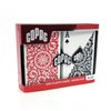 Copag 1546 Design 100% Plastic Playing Cards, Bridge Size (Narrow) Red/Black Double Deck Set (Regular Index)