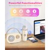 Mini Karaoke Machine for Kids&Adults,Portable Bluetooth Speaker with 2 Wireless Microphones and Stereo Sound Enhanced Bass,Gifts for Girl 3 4 5 6 7 8 9 10 11 12+ Years Old Home Party (Beige)