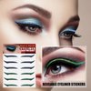 Taolivingmart Eyeliner Stickers Glitter Eyeliner Stickers 6 Pairs Per Pack Reusable Eyeshadow Stickers Colorful Eyelid Tape for Party Makeup Tool for Women (Black-Thin(3 Pack))
