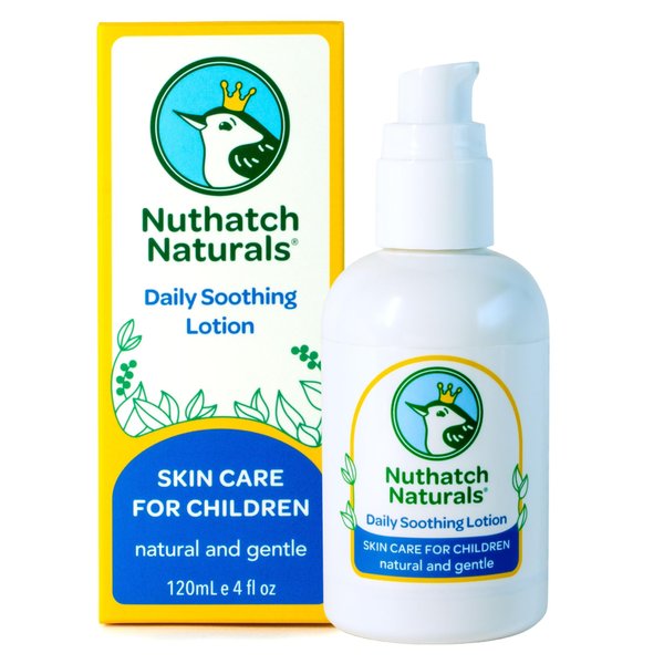 Nuthatch Naturals Kids Lotions - Daily Use Gentle Moisturizer - Plant Based, Moisturizing & Non-Toxic Soothing Lotion for Kids - Dermatologist Tested - Gentle, Mild, Hypoallergenic, Fragrance Free
