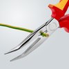 KNIPEX Tools - Long Nose Pliers With Cutter, 40 Degree Angled, 1000V Insulated (2626200), Multi, 8