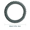 Hodooly 15 Pcs Spiral Hair Ties, Coil elastics Hair Ties, Gray Medium Spiral Hair Ties,No Crease Hair Coils, Telephone Cord Plastic Hair Ties