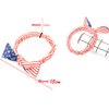 ZCYYYS Women Elastic Flag Headband with Bow Hair Band for 4th of July Headbands Head Wrap Hair Accessories TS2020 (Baby + Adult Rabbit)
