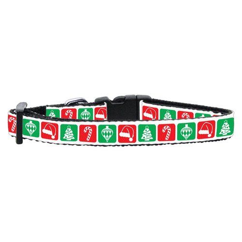 Mirage Pet Products 25-23 SM Timeless Christmas Nylon Ribbon Dog Collar, Small