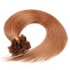 Saisifen Curlable U-tip Human Hair Extensions 30# Medium Auburn 50g 100 Strands Keratin Nail Tip Hair Extension Straight Brazilian Remy Hair 16 Inch (40cm)