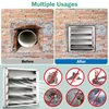 4" Upgrade Metal Dryer Vent Cover for House, Premium Stainless Steel Dryer Vent with 4 Screws Rubber Gasket, Exterior Wall Vent Cover with Louvre for Dryer Vents Range Hood Vent AC Vent by Hydencamm