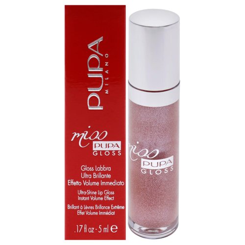 Pupa Milano Lip Gloss, Miss Milano - Extreme Shine, Instant Volume Effect, Moisturizing, Non-Sticky, Creamy Texture, Enchanted Moment - 0.17 Oz