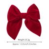 Red velvet hair bows clips for girls chrismas valentines holiday dress party decor accessories gift,velvet ribbon hair barrettes alligator hairpins for teens toddlers kids