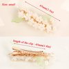 White Flower Hair Barrettes for Women Small Decorative Hair Clips with an Appearance of Blooming Flowers Elegant Hair Clips with Pearls for Prom and Wedding