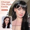 Fanguilar Bangs Hair Clip in Bangs Hair Extensions Hair French Bangs Hair Clip on Bangs Hair Fake Bangs Clip in With Temples Hairpieces for Women Natural for Daily Wear