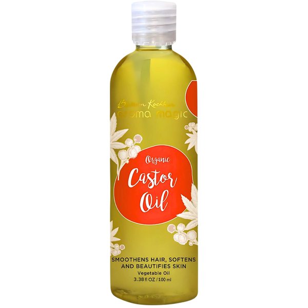 Aroma Magic Castor Oil | for Hair, Skin, Eyelashes & Eyebrows | Pure & Natural Carrier Oil | Moisturizing Massage Oil for Aromatherapy | 3.38 Fl Oz/100ml