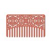 Go-Comb - Wallet Comb - Stainless Steel Hair Comb (Coral Lattice)