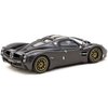 Utopia Black Carbon Fiber with Gold Wheels Global64 Series 1/64 Diecast Model by Tarmac Works T64G-TL055-BCF