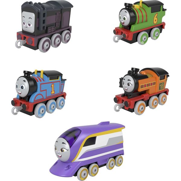 THOMAS & FRIENDS Diecast Toy Trains Adventures Engines Pack, Set of 5 Push-Along Vehicles for Preschool Pretend Play Kids Ages 3+ Years