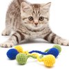 Glaciart One Catnip Wool Balls - Hanging Cat Toys for Indoor Cats, 100% Natural Wool - Hanging or Sliding Cat Ball Toy, Interactive Kitten Toy for Door Handles, Wall Hooks, Gift for Cats - Set of 3