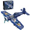 RiceBlock Military F4U Plane Building Sets, Ideal Holiday New Year Gift, Great Army Airplane Aircraft Model for Boys Kids,867 Pieces Compatible with Lego Sets