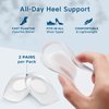 Figly Heel Cushions for Heel Pain Relief (4 Pack) - Heel Spur Relief Products Heel Pads Heel Inserts Women Gel Heel Cups Heel Pain Men Heel Cups Plantar Fasciitis, Heel Supports Heel Pain Shoe
