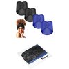 Haysandy 4 Pieces Mesh Hair Wrap for Black Women Mesh Wrap Headband Mesh Wrap Sleeping Wraps for Women's Hair for Face Wash Makeup Hair Accessories Headbands(Black, Blue)