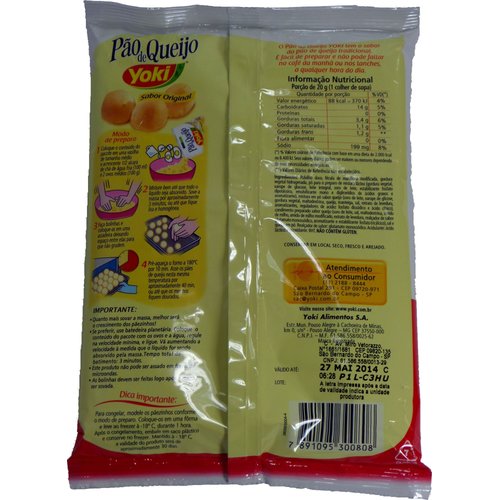 Yoki - Cheese Bread Mix - 8.82 Oz (PACK OF 04) | Mistura p/ Pão de Queijo | Mezcla p/ Pan de Quejo - 250g