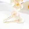 Bartosi Flower Hair Clips Floral Hair Pin Rhinestone Bridal Decorative Bobby Pins Wedding Hair Accessories for Women and Girls (Pack of 5)