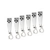 uxcell 6 Pcs Nail Cutter, Metal Finger Nail Cutter Sharp Fingernail Toenail Cutters for Trimming & Grooming, Professional Swing Out Nail Cleaner/File Manicure Beauty Tool, Silver Tone