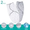 Biloban Baby Swaddles 0-3 Months for Boy Girls, Baby Swaddle, Newborn Swaddle, Cotton Swaddle Blanket, Newborn Essentials, Lovely Grey Print, 4 Pack
