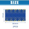 Frerand 2Pcs Hanukkah Rectangle Tablecloths for Birthday Party Supplies,Disposable Table Cover for Hanukkah Party Decorations Rectangle Tables 87"X51",2 Pack