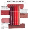 Layhou 12 Colors Matte Lipstick Pen Lip Liner Pencil Set Waterproof Matte Lip Crayon Non-sticky Long-lasting Wear with Built-in Sharpener