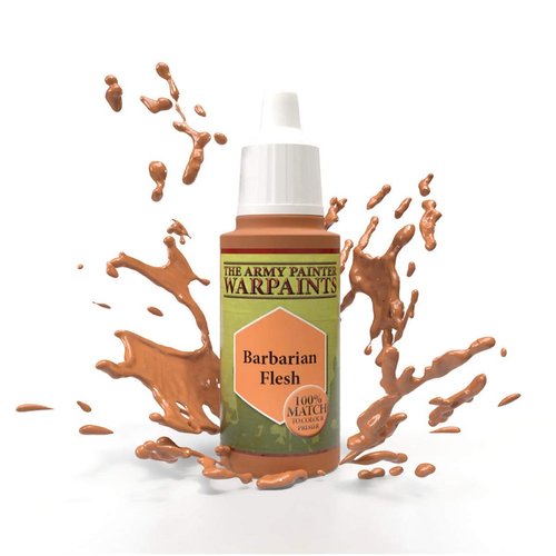 The Army Painter Barbarian Flesh Warpaint - Acrylic Non-Toxic Heavily Pigmented Water Based Paint for Tabletop Roleplaying, Boardgames, and Wargames Miniature Model Painting